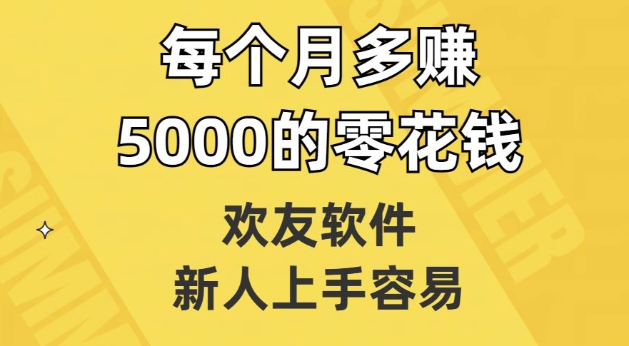 欢友软件，新人上手容易，每个月多赚5000的零花钱【揭秘】-19点研学社